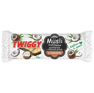 Twiggy Müsli ovocná s kokosem polomáčená v kakaové polevě 30 g expirace